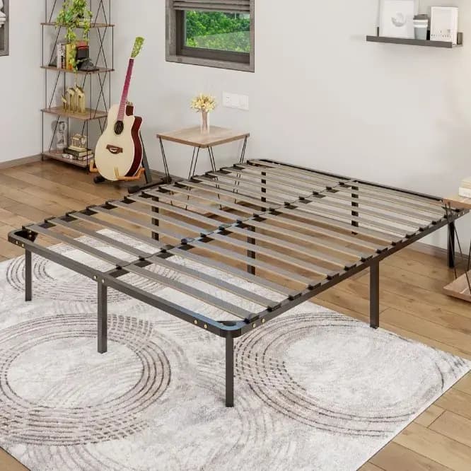 Folding metal bed