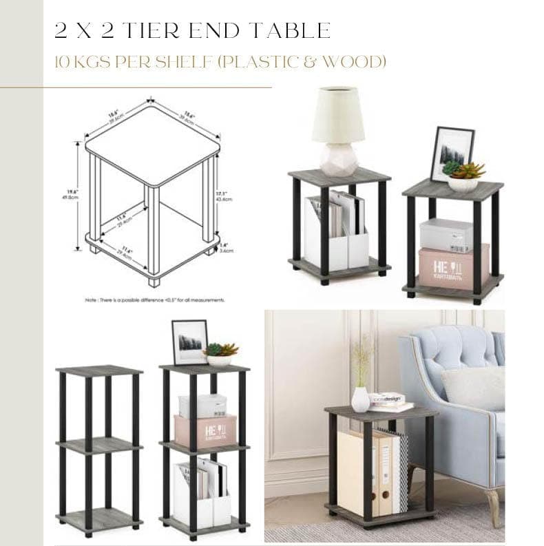 TNT - 104 2x2 tier end table
