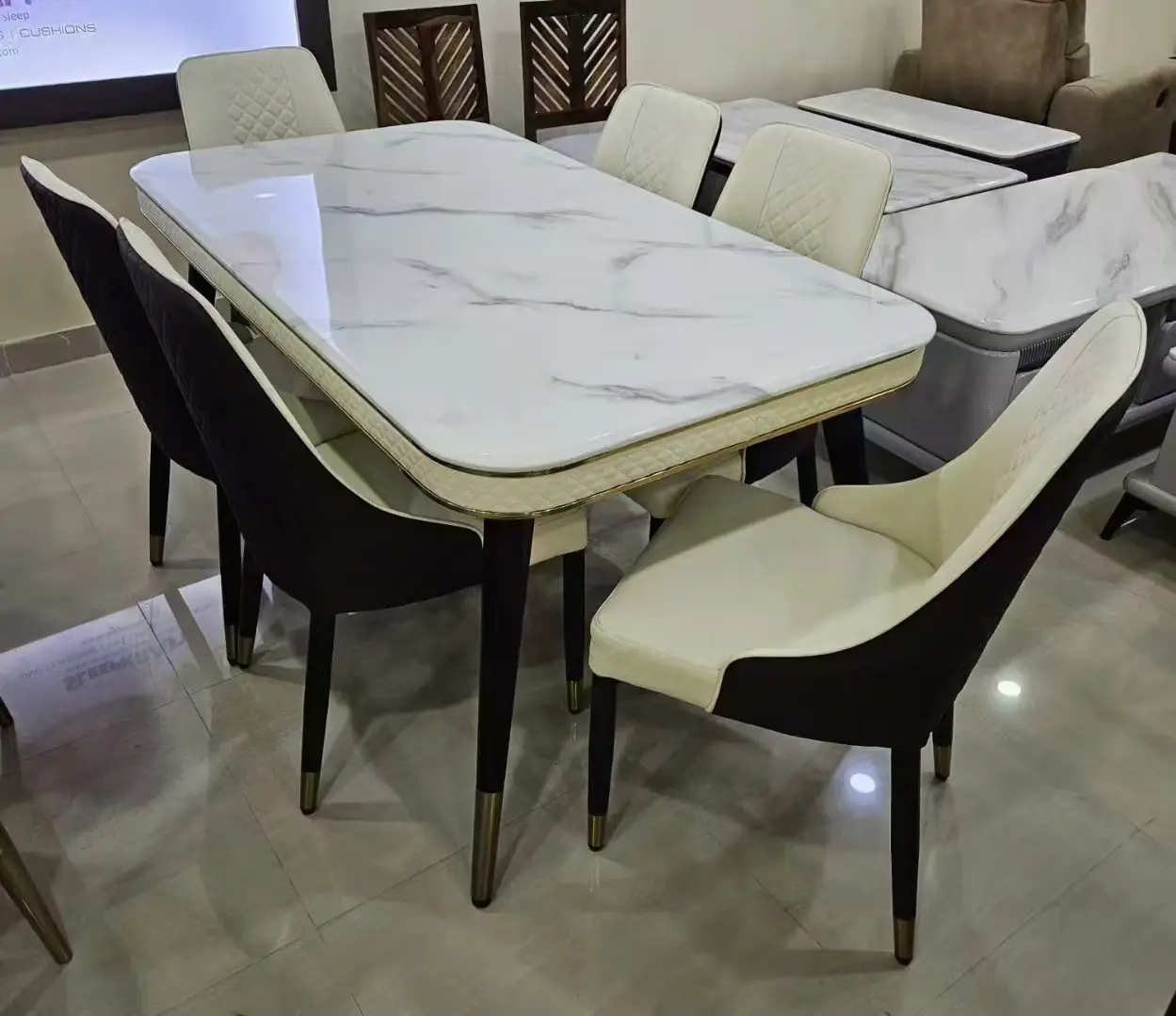 Imp dining table 6 seater raxin frame