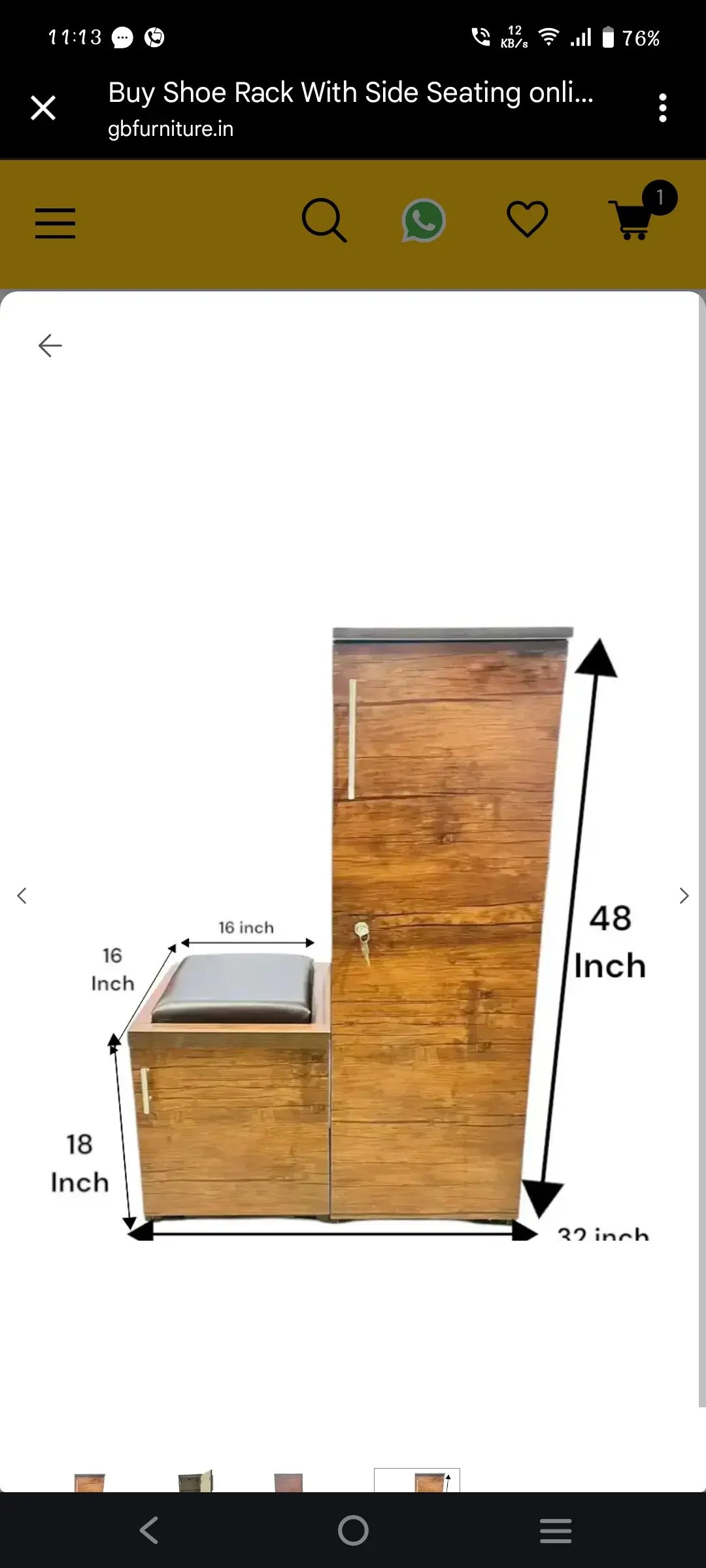 Shoe rack with seating 481632
