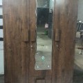 wardrobe with wooden handle