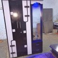 3 door wardrobe with led light
