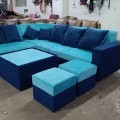 Full living room sofa set with centre table and puffy