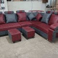 Corner sofa with pillows and puffy in Katargam Surat