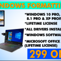 Windows formatting with lifetime license Gurranty