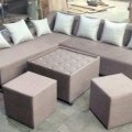 Lunger sofa with center table