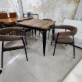 Cafe table with chair