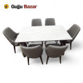 Dining table with marble