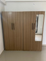 Selling a gently used double bed (5x6 feet) with a mattress, 2 cupboards, and a side table with 2 drawers. All items are in good condition and just 2 years old.  Set Includes: Double Bed (5x6 feet) Comfortable mattress 2 spacious cupboards 1 side tab