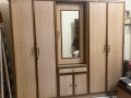 Single bed with box & drawers & cupboards