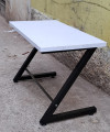 Home Office Desk Work from Home Desk l Study Desk l Computer Table Study Table with Sturdy Metal Leg Frame Table(White) In Bangalore Size 4/2ft